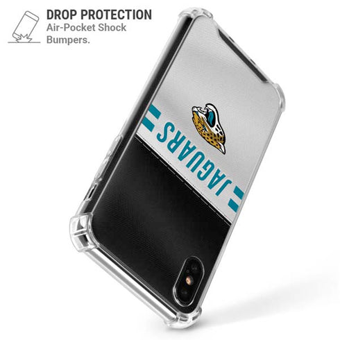 NFL Jacksonville Jaguars White Striped iPhone X/XS Clear Case