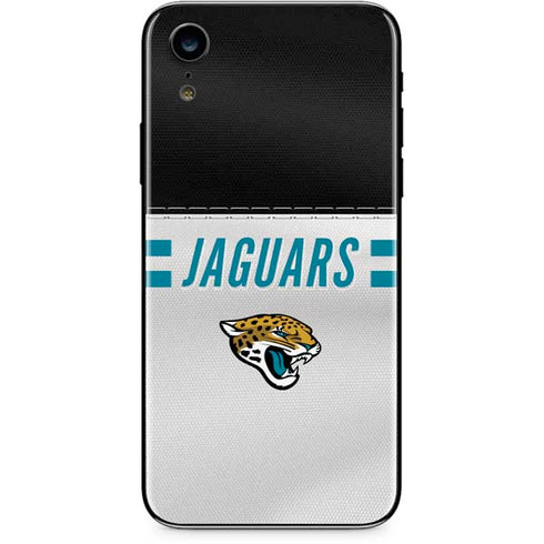 NFL Jacksonville Jaguars White Striped iPhone XR Skin