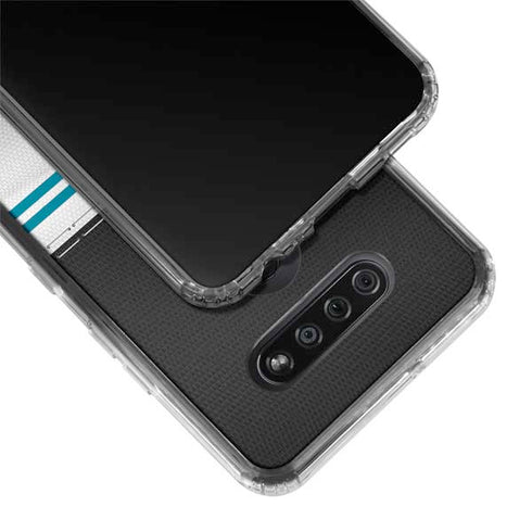 NFL Jacksonville Jaguars White Striped LG K51/Q51 Clear Case