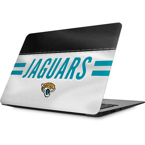 NFL Jacksonville Jaguars White Striped Apple MacBook Skin