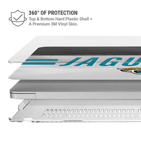 NFL Jacksonville Jaguars White Striped MacBook Air 13in M1 (2021) Case plus Skin