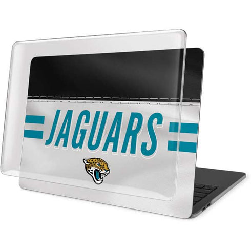 NFL Jacksonville Jaguars White Striped MacBook Pro 16in (2019-20) Case plus Skin