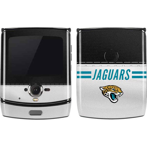 NFL Jacksonville Jaguars White Striped Motorola RAZR Skin