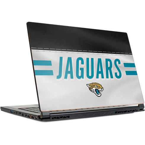 NFL Jacksonville Jaguars White Striped MSI GS65 Stealth Laptop Skin