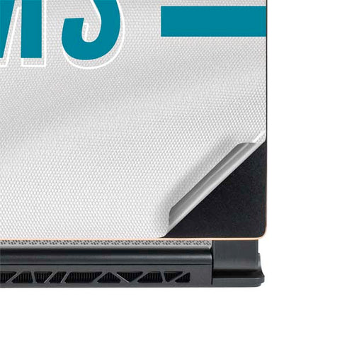 NFL Jacksonville Jaguars White Striped MSI GS65 Stealth Laptop Skin