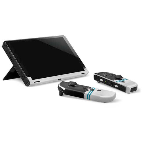 NFL Jacksonville Jaguars White Striped Nintendo Switch OLED (2021) Skin