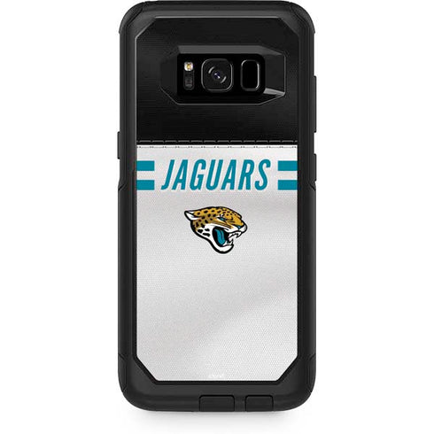 NFL Jacksonville Jaguars White Striped Otterbox Commuter Galaxy Skin