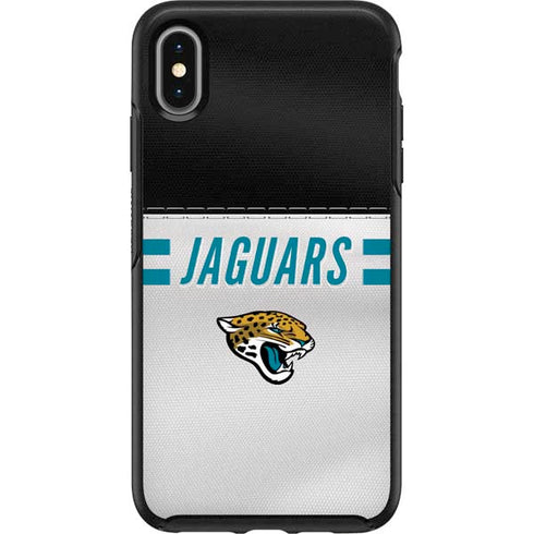 NFL Jacksonville Jaguars White Striped Otterbox Symmetry iPhone Skin
