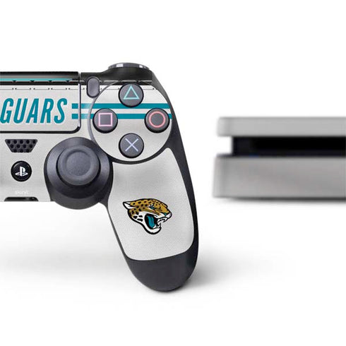 NFL Jacksonville Jaguars White Striped PS4 Slim Bundle Skin