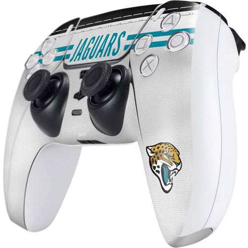 NFL Jacksonville Jaguars White Striped PS5 Controller Skin