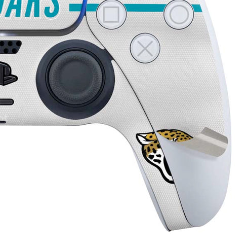 NFL Jacksonville Jaguars White Striped PS5 Controller Skin