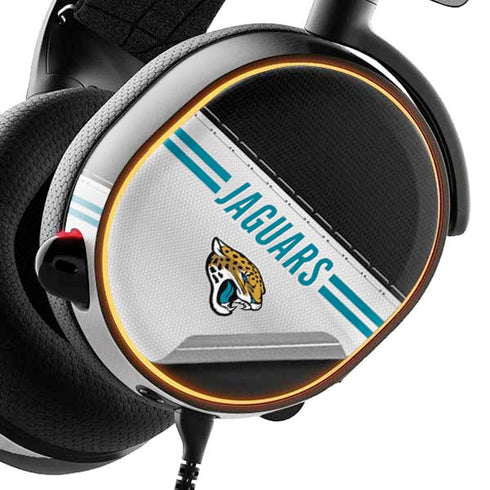 NFL Jacksonville Jaguars White Striped SteelSeries Arctis 3 Skin