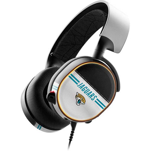 NFL Jacksonville Jaguars White Striped SteelSeries Arctis 5 Skin