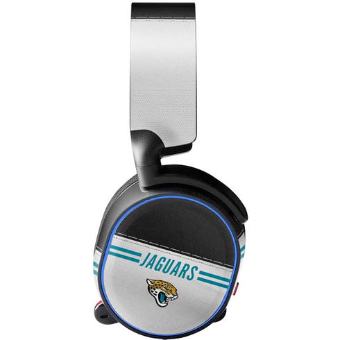 NFL Jacksonville Jaguars White Striped SteelSeries Arctis 5 Skin