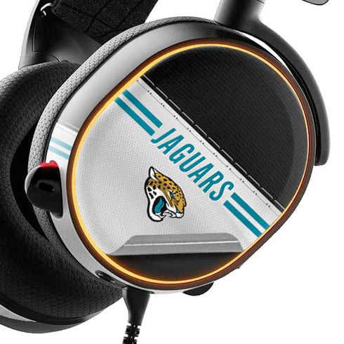 NFL Jacksonville Jaguars White Striped SteelSeries Arctis 5 Skin
