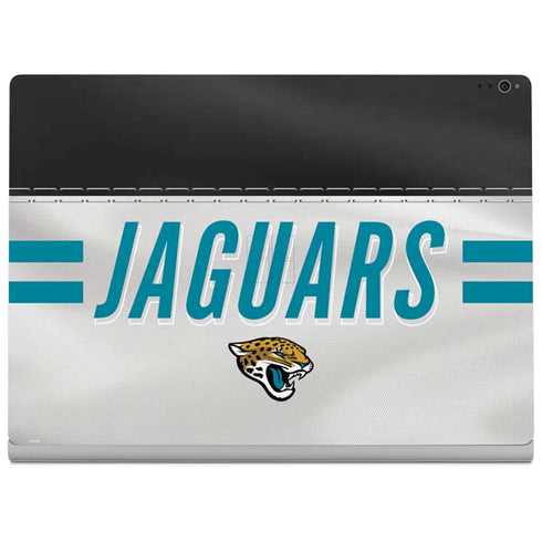 NFL Jacksonville Jaguars White Striped Surface Book 2 15in Skin