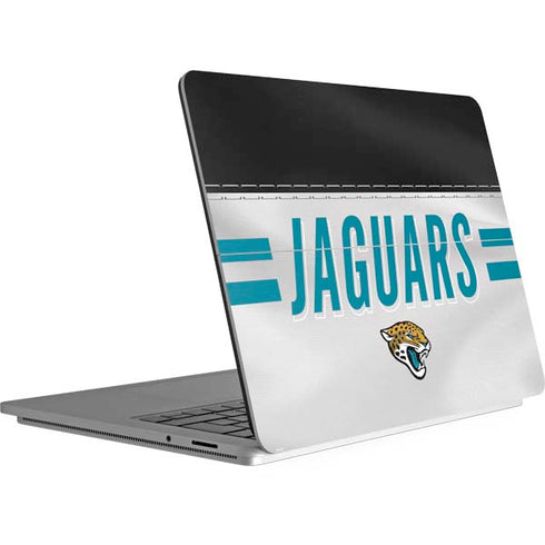 NFL Jacksonville Jaguars White Striped Surface Laptop Studio Skin