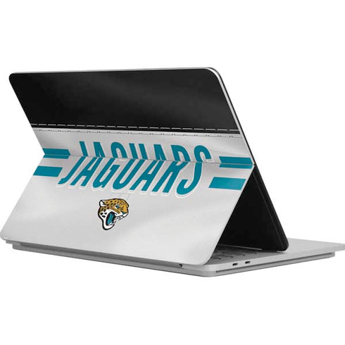 NFL Jacksonville Jaguars White Striped Surface Laptop Studio Skin