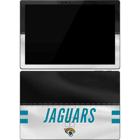 NFL Jacksonville Jaguars White Striped Surface Pro 7 Skin