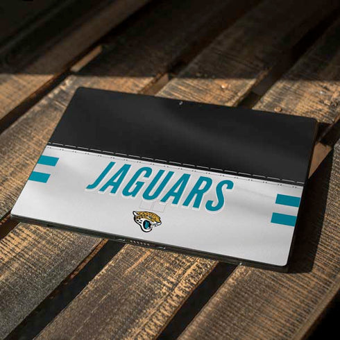 NFL Jacksonville Jaguars White Striped Surface Pro 7 Skin