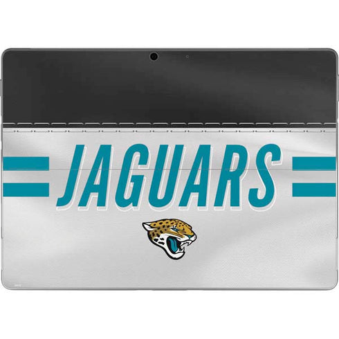 NFL Jacksonville Jaguars White Striped Surface Pro 8 Skin