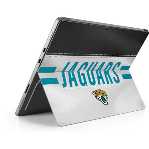 NFL Jacksonville Jaguars White Striped Surface Pro 9 Skin