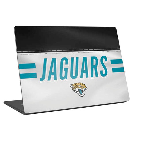 NFL Jacksonville Jaguars White Striped Universal Laptop 12in (9.8 x 6.8in) Skin
