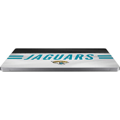 NFL Jacksonville Jaguars White Striped Universal Laptop 12in (9.8 x 6.8in) Skin