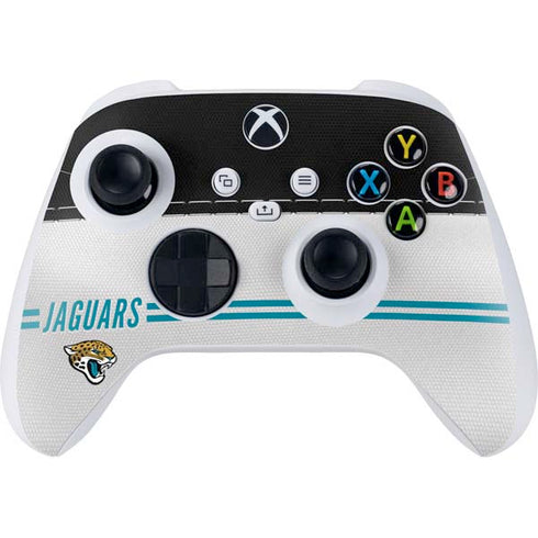 NFL Jacksonville Jaguars White Striped Xbox Series S Controller Skin
