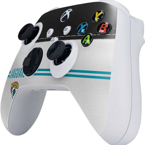 NFL Jacksonville Jaguars White Striped Xbox Series S Controller Skin