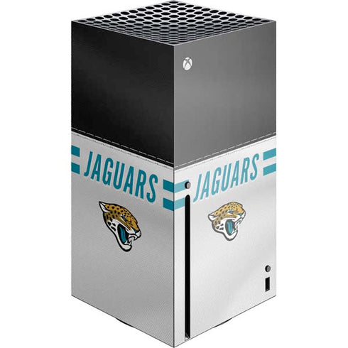 NFL Jacksonville Jaguars White Striped Xbox Series X Console Skin