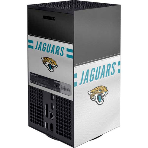 NFL Jacksonville Jaguars White Striped Xbox Series X Console Skin