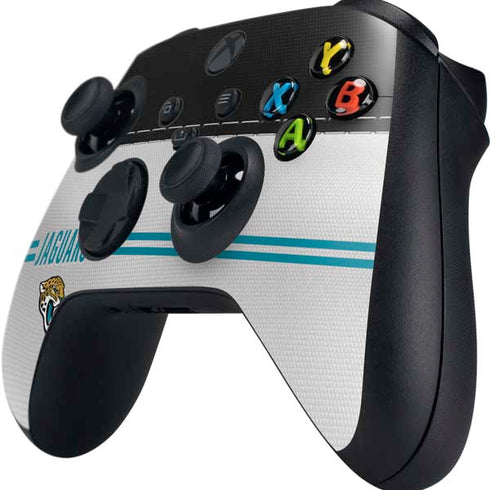 NFL Jacksonville Jaguars White Striped Xbox Series X Controller Skin