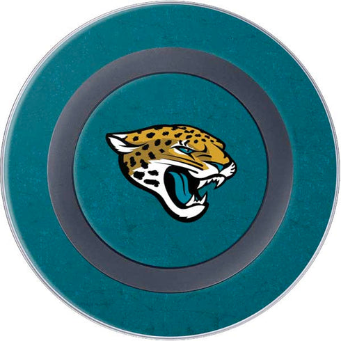 NFL Jacksonville Jaguars Teal Distressed Wireless Charger Skin