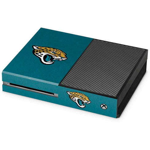 NFL Jacksonville Jaguars Teal Distressed Xbox One Console Skin