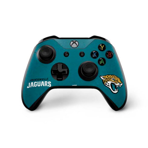 NFL Jacksonville Jaguars Teal Distressed Xbox One X Controller Skin