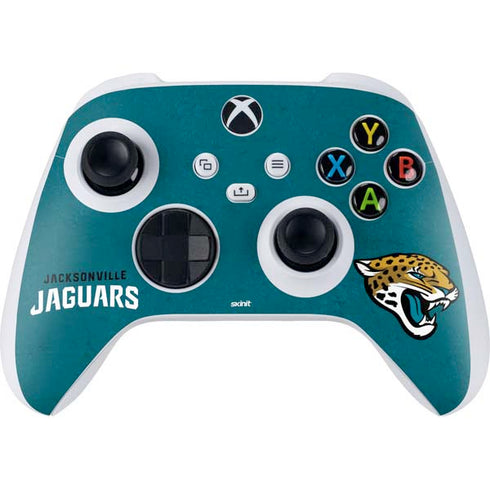 NFL Jacksonville Jaguars Teal Distressed Xbox Series S Controller Skin