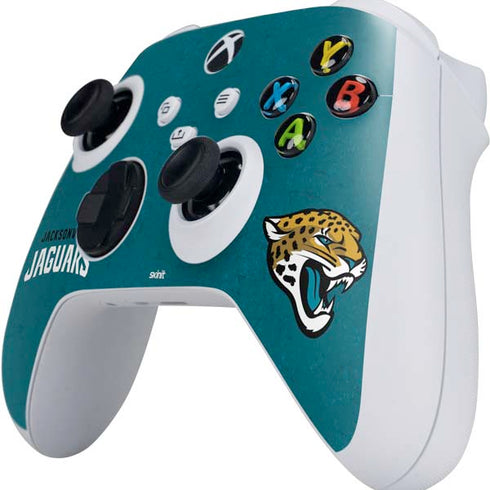 NFL Jacksonville Jaguars Teal Distressed Xbox Series S Controller Skin