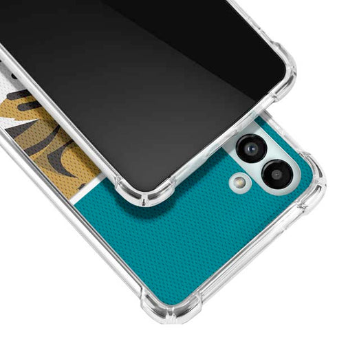NFL Jacksonville Jaguars Zone Block Galaxy A13 5G Clear Case