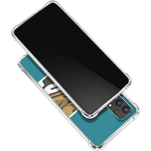 NFL Jacksonville Jaguars Zone Block Galaxy A32 5G Clear Case