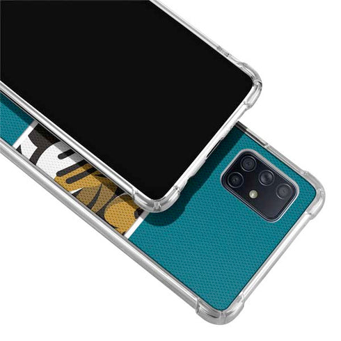 NFL Jacksonville Jaguars Zone Block Galaxy A51 5G Clear Case