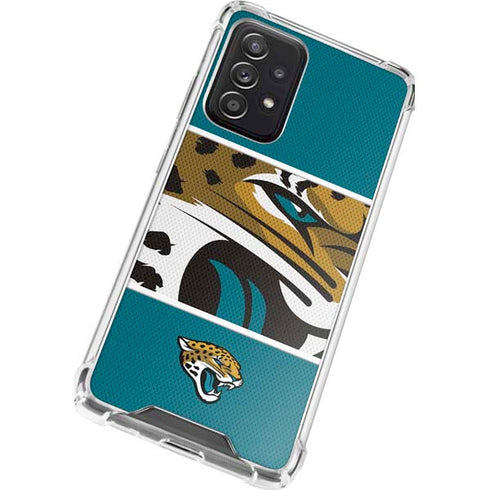 NFL Jacksonville Jaguars Zone Block Galaxy A52 5G Clear Case