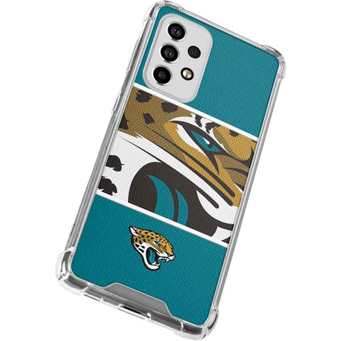 NFL Jacksonville Jaguars Zone Block Galaxy A53 5G Clear Case