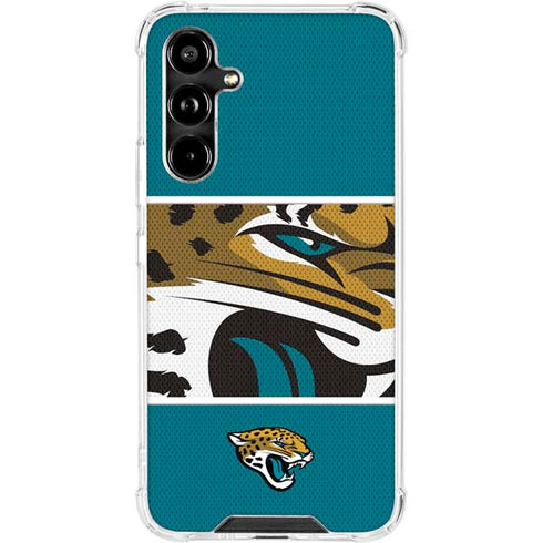 NFL Jacksonville Jaguars Zone Block Galaxy A54 5G Clear Case