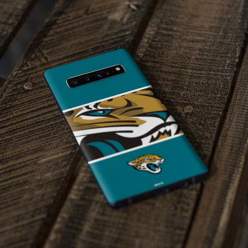 NFL Jacksonville Jaguars Zone Block Galaxy S10 Plus Skin
