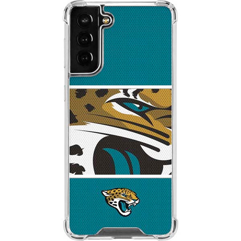 NFL Jacksonville Jaguars Zone Block Galaxy S21 FE Clear Case