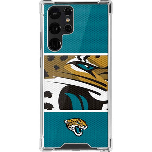 NFL Jacksonville Jaguars Zone Block Galaxy S22 Ultra Clear Case