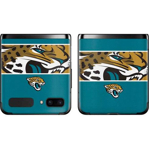 NFL Jacksonville Jaguars Zone Block Galaxy Z Flip Skin