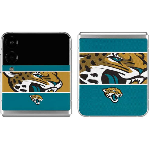 NFL Jacksonville Jaguars Zone Block Galaxy Z Flip4 5G Skin