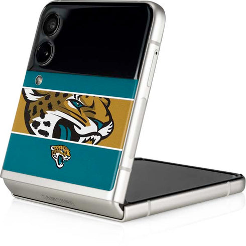 NFL Jacksonville Jaguars Zone Block Galaxy Z Flip4 5G Skin